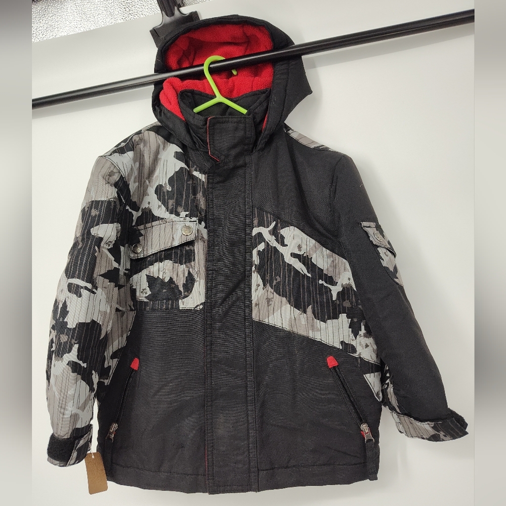 Cherokee Black and Gray Camouflage Kids Winter Coat Size X Small